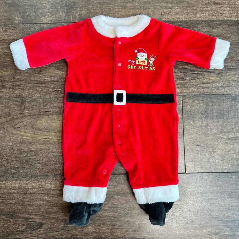 "My First Christmas" Santa Suit Sleeper - 0-3 Months - Just One Year / Carter's